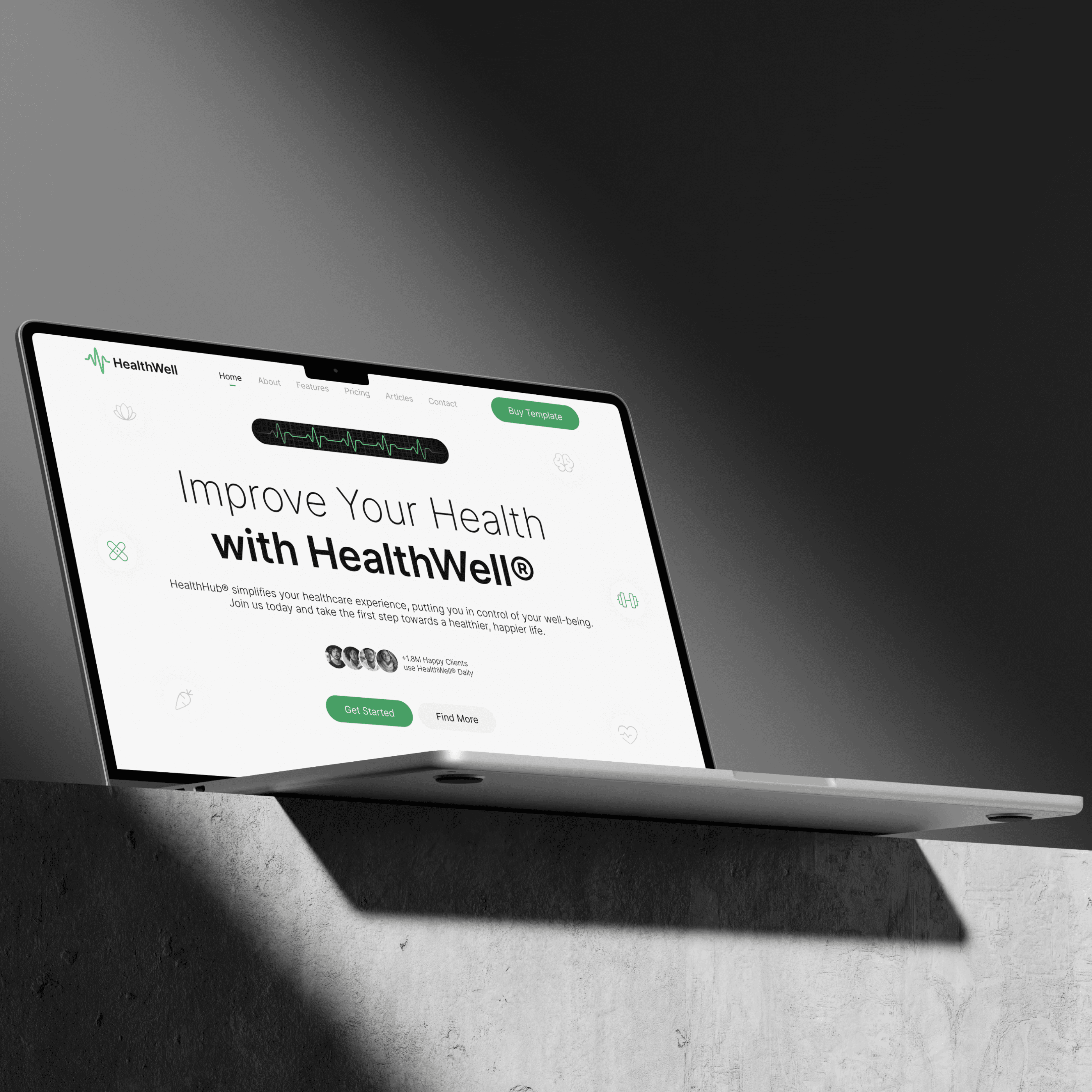 HealthWell Website Thumbnail